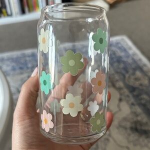 TJ Maxx Floral Glass